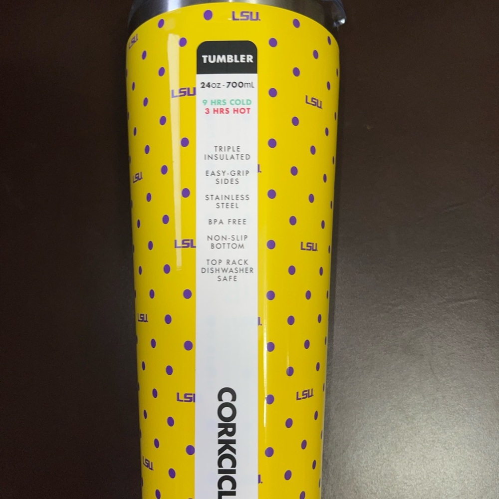 Louisiana State University Tigers Corkcicle tumbler
